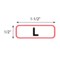 Nevs Position Labels - L 1/2" x 1-1/2" White w/Red & Black XP-269 - alternate 2